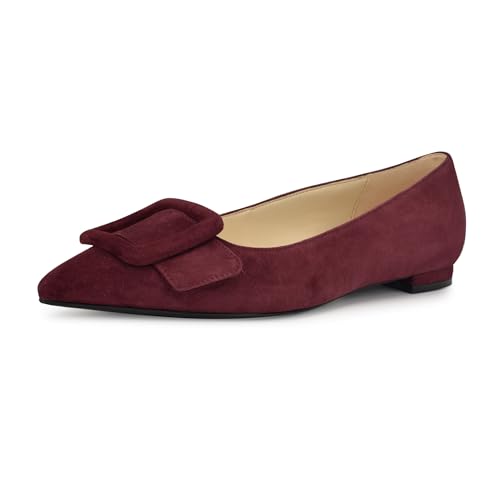 Nine West Women's Jesike Flat, Dark Red 600, 8.5