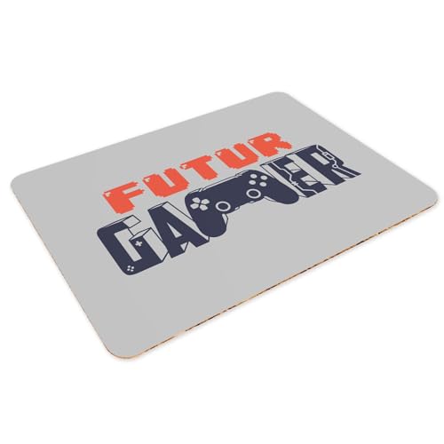Sets de table souple en liège contre les rayures : napperons gris grand format - 3