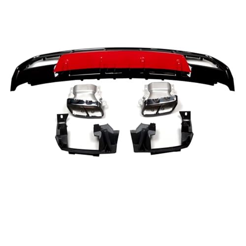 ���A �o���p�[ �X�|�C���[ �B�t���[�U�[ �ɓK������ W176�ɓK������ A45 �ɓK������AMG �p�b�P�[�W 2013-2018 ���A�o���p�[�f�B�t���[�U�[ ���b�h���b�v & 4�A�E�g���b�g�G�L�]�[�X�g�`�b�v�t��(Black exhaust)