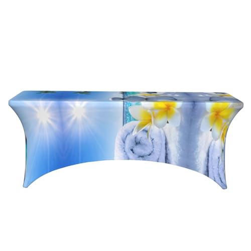 Housse de table tropicale pour décorer vos buffets de mariage 1m80 - 3