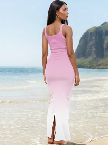 Image of Nimsruc Women Summer Long Dress Casual Slip Sexy Slim Sleeveless Bodycon Maxi Dresses for Women 2024