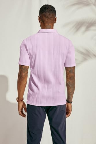 Image of PJ PAUL JONES Mens Polo Shirts Short Sleeve Textured Knit Polos