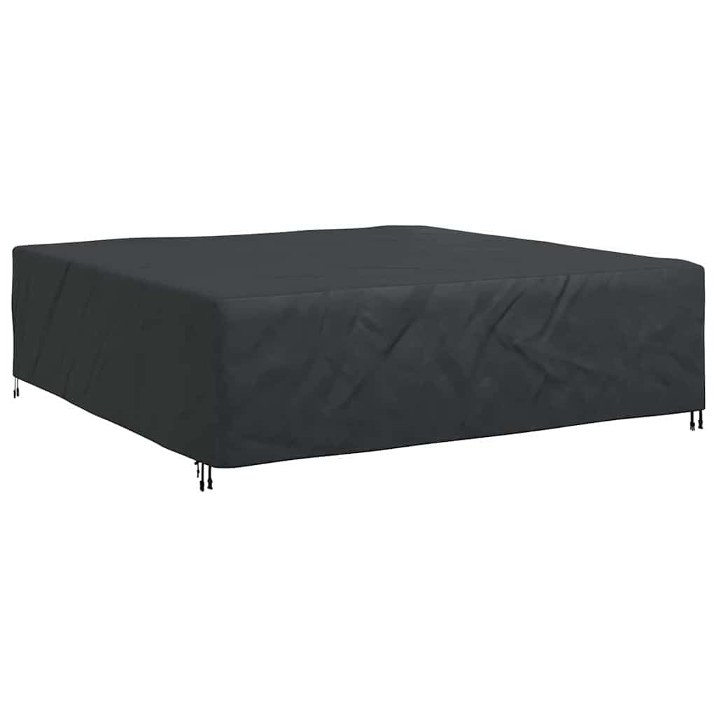vidaXL Housse pour Meubles Uni Noir 260 x 260 x 90 cm 420D, Housse de Jardin et terrasse, Moderne, imperméable, Protection Robuste des Meubles en extérieur