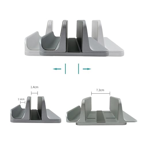 Support vertical double pour ordinateur portable réglable afin de gagner de la place