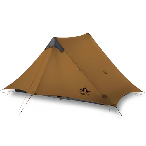 Image of Night Cat Ultralight Tent 1 Person for Professional Backpacker Hiker 2 LBS Only Lanshan Backpacking Bivvy Ground Tent Heavy Rain Waterproof Trekking Pole Not Included