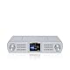 Blaupunkt KRD 100, Bluetooth Küchenradio mit DAB+, Unterbau Radio, DAB Plus, UKW, Multidisplay, Digitalradio mit Uhr, LED Licht, 2 Back Timer, Werkstatt Unterschrank Radio, Silber