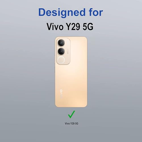 Image of Zapcase Back Case Cover for Vivo Y29 5G | Compatible for Vivo Y29 5G Back Cover | Case Cover with Camera Protection | (TPU + PC | Translucent Black)
