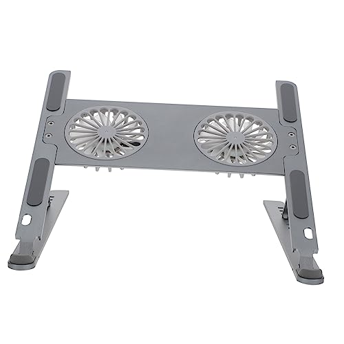 Soporte ajustable para laptop con ventilador y aluminio miniatura 1