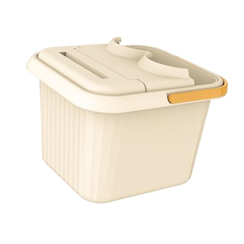Ysyqkn Foot Soaking Tub Vasca Pediluvio Massaggio Piedi Secchio Bacinella Design Spazioso E Compatto Materiale PP Adatta per Famiglia Appartamento Regalo, Quadrato con Coperchio