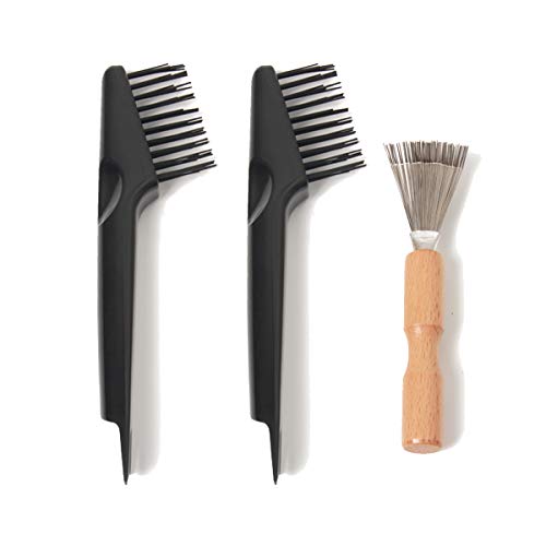 wexpw Hair Brush Cleaner, 3 Pieces Comb Cleaner Brush Mini Hair Brush Comb Cleaning Brush Comb Cleaning Tool Mini Hair Brush Remover for Removing Hair Dust Home Salon