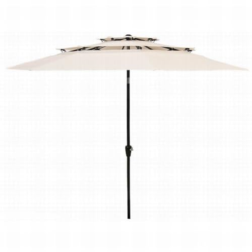 Gerimport Sombrilla jardín beige 3 x 3 metros