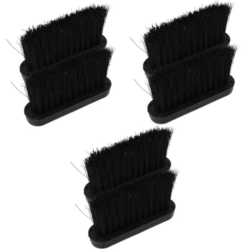 Zerodeko 6pcs Fireplace Brush Accessories Bench Brush for Desktop Computer Cleaning Tool Replacement Head for Hearth