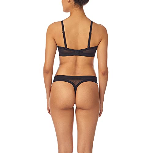 Dkny Women's Sheer Stripe Bralette, Black, M #TOP2