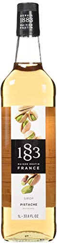 1883 Maison Routin - Pistachio Syrup - Made in France - Glass Bottle | 1 Liter (33.8 oz)