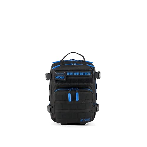 Image of WOLFpak 9L Mini Tactical Backpack (Blue Wolf) | Compact, Small Everyday Carry Bag for Gym, School, Travel | Durable, Water-Resistant Daypack with Molle System and Patch Panel