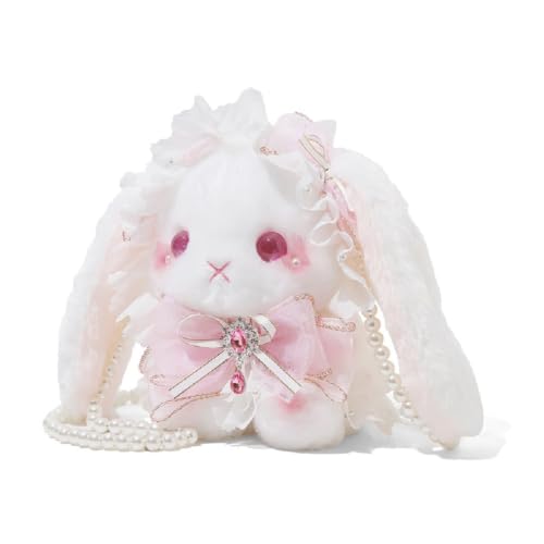 Image of Women Animal Teddy Bear Plush Backpack with Adjustable Straps (Kawaii Bunny Pink)