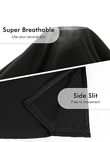 Moscoal Half Slips For Under Dress Women Underskirt Dress With Elastic Floral Lace Waistband Black Medium #TOP2