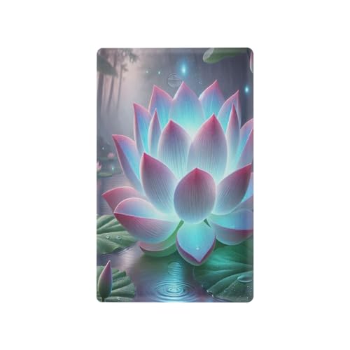 Flowers Trees River Light Switch Cover Decorative Receptacle Outlet Wall Plate Guard Plastic Outlet Covers for Farmhouse Home Decor Livingroom (Unused Outlet Cover)