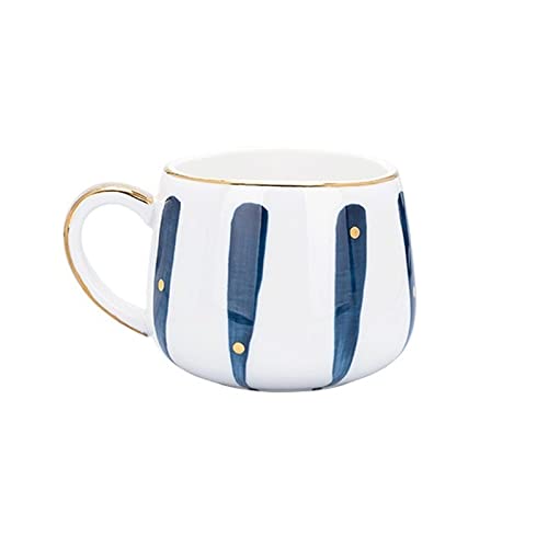 Podróżny kubek do kawy ceramiczny kubek, urocza para ręcznie malowany kubek do kawy, kubek, kubki na gorące kakao, nowość poranny kubek na herbatę mleko, gorąca czekolada kubki kubek do kawy (kolor: A, rozmiar: 380 ml)