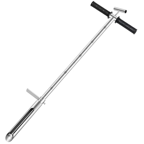 40 Inch Soil Sampler Probe Stainless Steel Soil Core Sampling Tool with T-Handle Heavy Duty Soil Probe for Lawn Garden Farm & Soil Testing