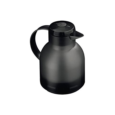 Emsa Samba, Quick Press, Vacuum Insulated Thermal Carafe, 34 oz, Translucent Black Cover