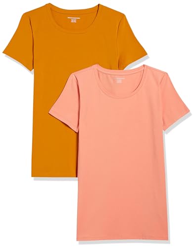 Image of Amazon Essentials Women's Regular-Fit Short-Sleeve Crewneck T-Shirt, Multipacks