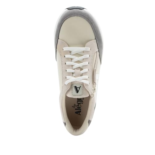 Image of Alegria Women's Eazeer Lightweight Fashion Sneaker with Cork Footbed for Arch Support and Side Zipper for Easy Slip On and Off