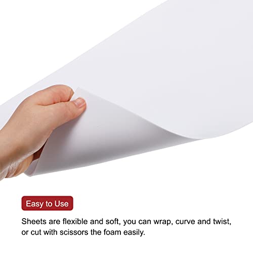 Image of uxcell EVA Foam Sheets White 38.9 Inch x 13.9 Inch 5mm Thickness for Crafts DIY