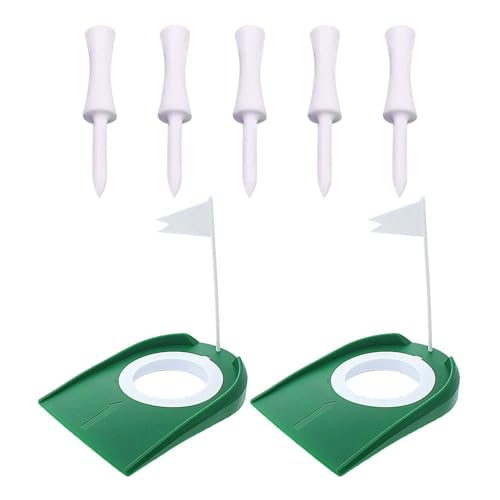 Putter Da Golf In 2 Pezzi E Spuntoni Da Golf In 5 Pezzi, Ausili Per L'Allenamento Del Golf, Accessori Per Minigolf Indoor, Accessori Per Il Golf, Accessori Per Il Golf Portatili