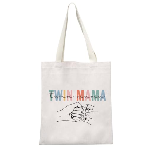 Twin Mama Gift Mom Of Twins Gift Makeup Bag Mommy To Be Gift New Mom Travel Pouch Mothers Day Gift from Twins (Twin Mama Tote)