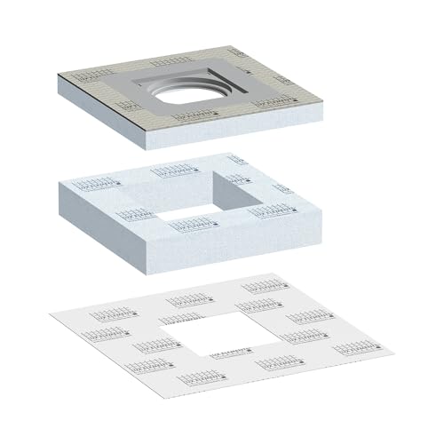 LUX ELEMENTS Duschablaufelement TUB-MQ SET I Hartschaum-Duschbodenelement 30 x 30 x 3cm für den Einbau in Estrich I Eingebauter Bodenablauf-Aufnahmerahmen + loser Dichtmanschette LUX ELEMENTS Duschablaufelement TUB-MQ SET I Hartschaum-Duschbodenelement 30 x 30 x 3cm für den Einbau in Estrich I Eingebauter Bodenablauf-Aufnahmerahmen + loser Dichtmanschette