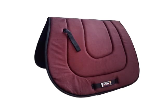 Universal Horse Saddle pad with 20 mm high Density Foam and Fleece Lining Multi Colour (Brown Horse Saddle PAD)