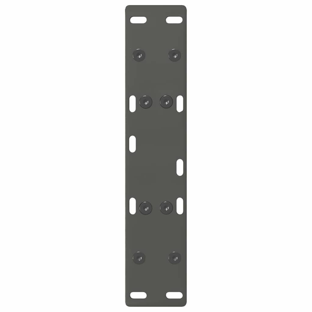 Patas de mesa de café en forma de A, 2 unidades, acero con recubrimiento en polvo, color antracita, 30 x (30-31) cm, con patas niveladoras ajustables para mesa de café, muebles, armario
