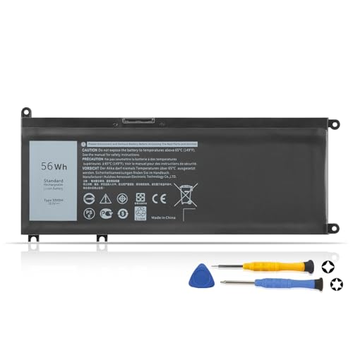 56Wh 33YDH Batería para DELL Inspiron 7577 7586 7773 7778 7779 7786 2-in-1 Latitude 3300 3380 3400 3480 3490 3500 3580 3590 3488 3588 G3 15 3579 17 3779 G5 15 5587 G7 15 7588 Vostro 17 7570 7580