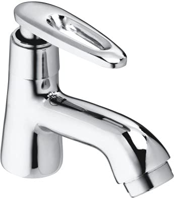 CHILLY-S Brass Pillar Cock High Neck Washbasin Tap | Bathroom/Washbasin/Kitchen Sink | Water Saving Faucet | Quarter Turn Tap | Chrome Finish | Venus