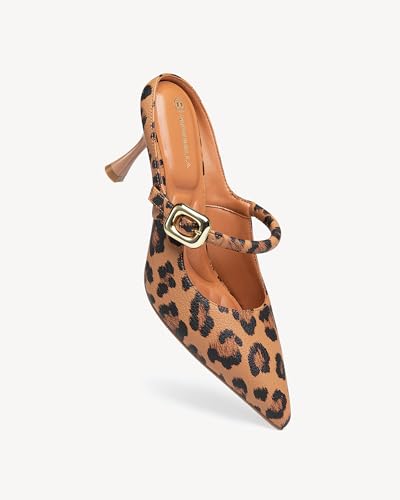Image of NEWBELLA Women's Pointed Toe Heeled Mules
