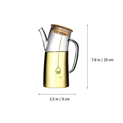 Lurrose 1Pc Dispenser Azeite Garrafa de Óleo E Vinagre Galhetas Condimento Recipiente À Prova de Fug