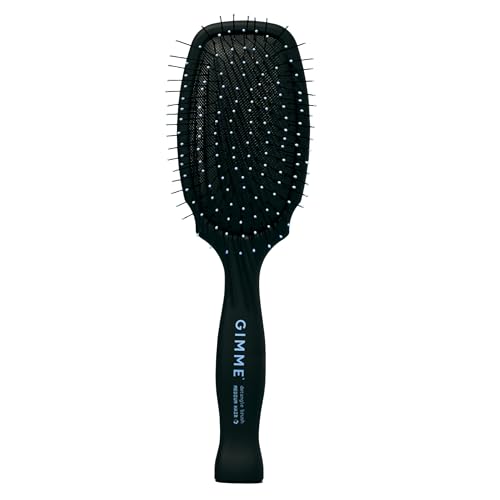 Gimme Beauty - Medium Hair Brush - Damage-Free Detangling Hair Brush - Soft Bristle Brush with Anti-Static & Heat Resistant Nylon Bristles