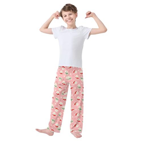 ZZXXB Lovely Bichon Frise Boys Long Pants Soft Trousers Elastic Waist Kids Lounge Bottoms with Pockets S-XL2