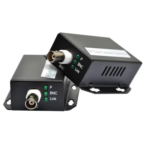 Ujjdwiurgh Extensor Ethernet IP sobre coaxial HD Kit de red 1 par para cámaras CCTV de seguridad EOC Cable coaxial extensión de transmisión