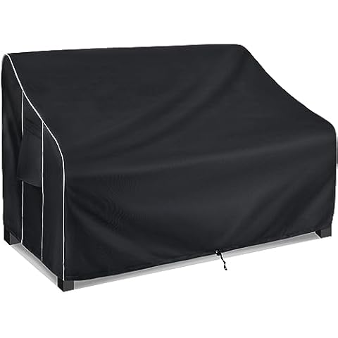 FORSPARK Outdoor Furniture Covers Waterproof, Patio Sofa Covers Heavy Duty, Fit up to 54 W x 38 D x 35 H inches, Black Cover