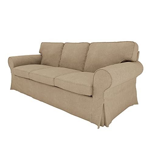 BACoverZone Sofa Cover ONLY! for EKTORP 3 Seat (85.8in), Couch Covers Made Compatible...