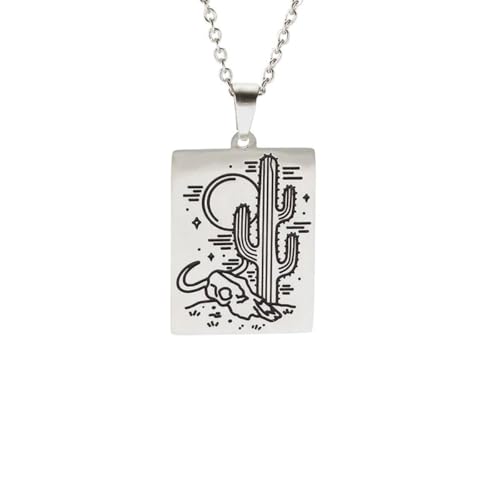 Bijoux durables en acier inoxydable collier pendentif fusée et sirène créatif