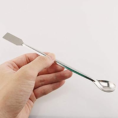 E-outstanding 3PCS Laboratory Spoon Spatula 2 in 1 Stainless Steel Lab Mixing Double End Reagent Sampling Spoon Spatula Tool, 20cm