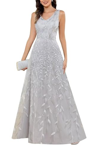Robe de soirée longue en tulle pour mariage élégant, tenue mère de la mariée scintillante