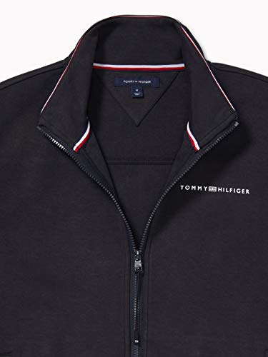 Tommy Hilfiger Jaqueta masculina com fecho magnético, Preto Jet, P