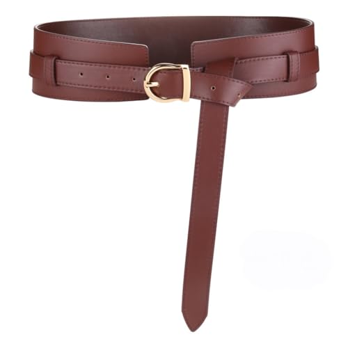 Wide Waistband Women's Suit Dress With Waistband Decoration Sweater Coat Waistband Belt(D)