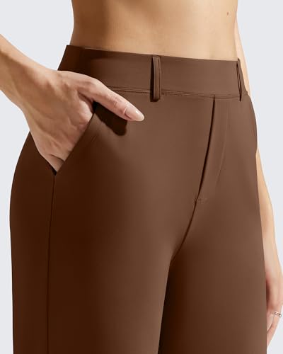 Image of G4Free EverGoing Women's Wide Leg Dress Pants Pull On Stretchy High Waisted Casual Trousers with Pockets