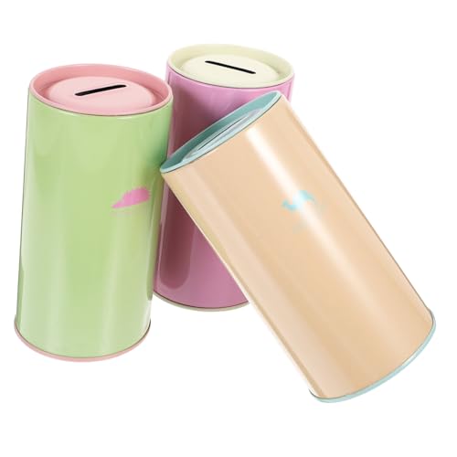 JOINPAYA 3pcs Boys and Girls Money Box Toy Saving Pot Coin Container Pencil Holder Desk Decor Color