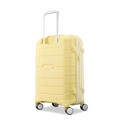 Image of Samsonite Freeform Hardside Carry-On Luggage with Spinner Wheels - Hardshell Suitcase - TSA, Airline-Approved - Expandable Hard Shell, Smooth Rolling Wheels for Lightweight Travel - Electric Yellow